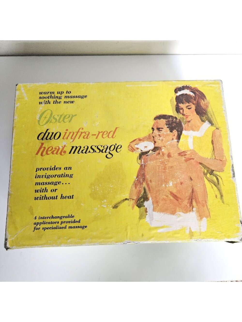 Vintage Oster Duo Infra Red Heat Massager Model 207-01 Box Tested Works